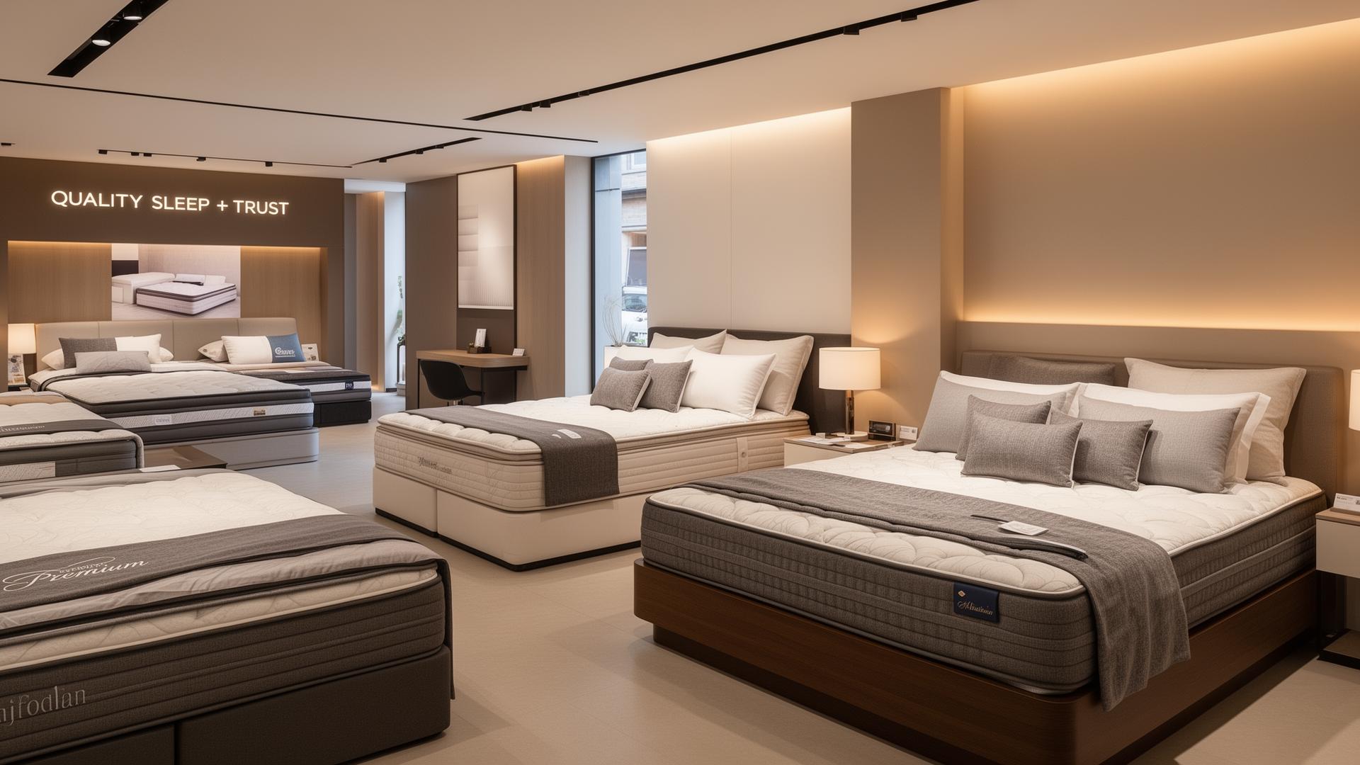 Showroom de colchões premium